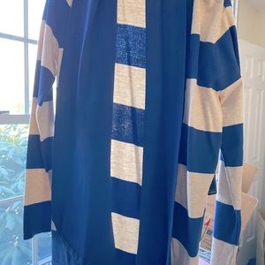 Blue/tan cardigan
